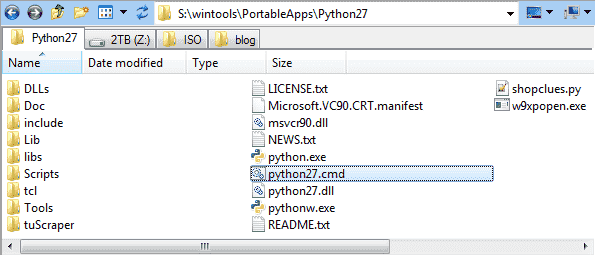 Python27 folder