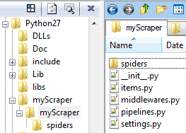Python27 myScraper folder