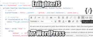 EnlighterJS,Wordpress plugin,Syntax Highlighter