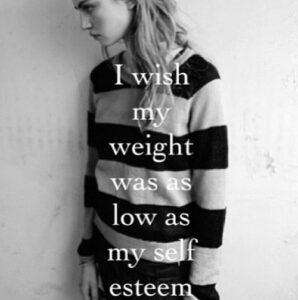 girls low self esteem weigth wish