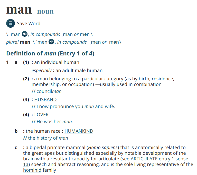 man definition
