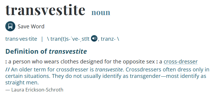 transvestite definition