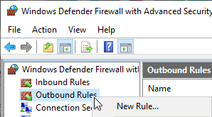 Windows Firewall Add Outbound Rule