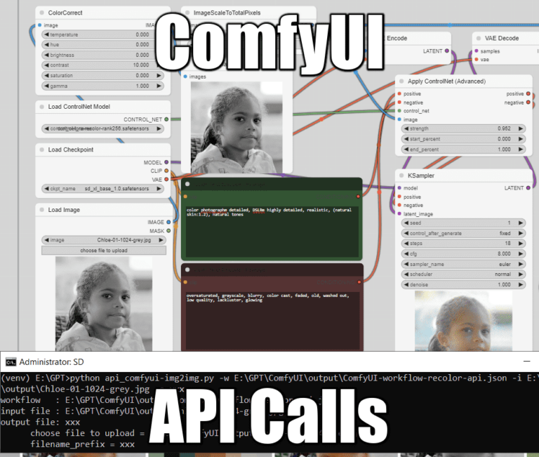 How To Execute Workflows via ComfyUI API Calls for stable diffusion