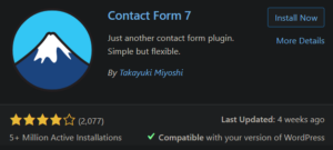 wordpress contact form 7 plugin card